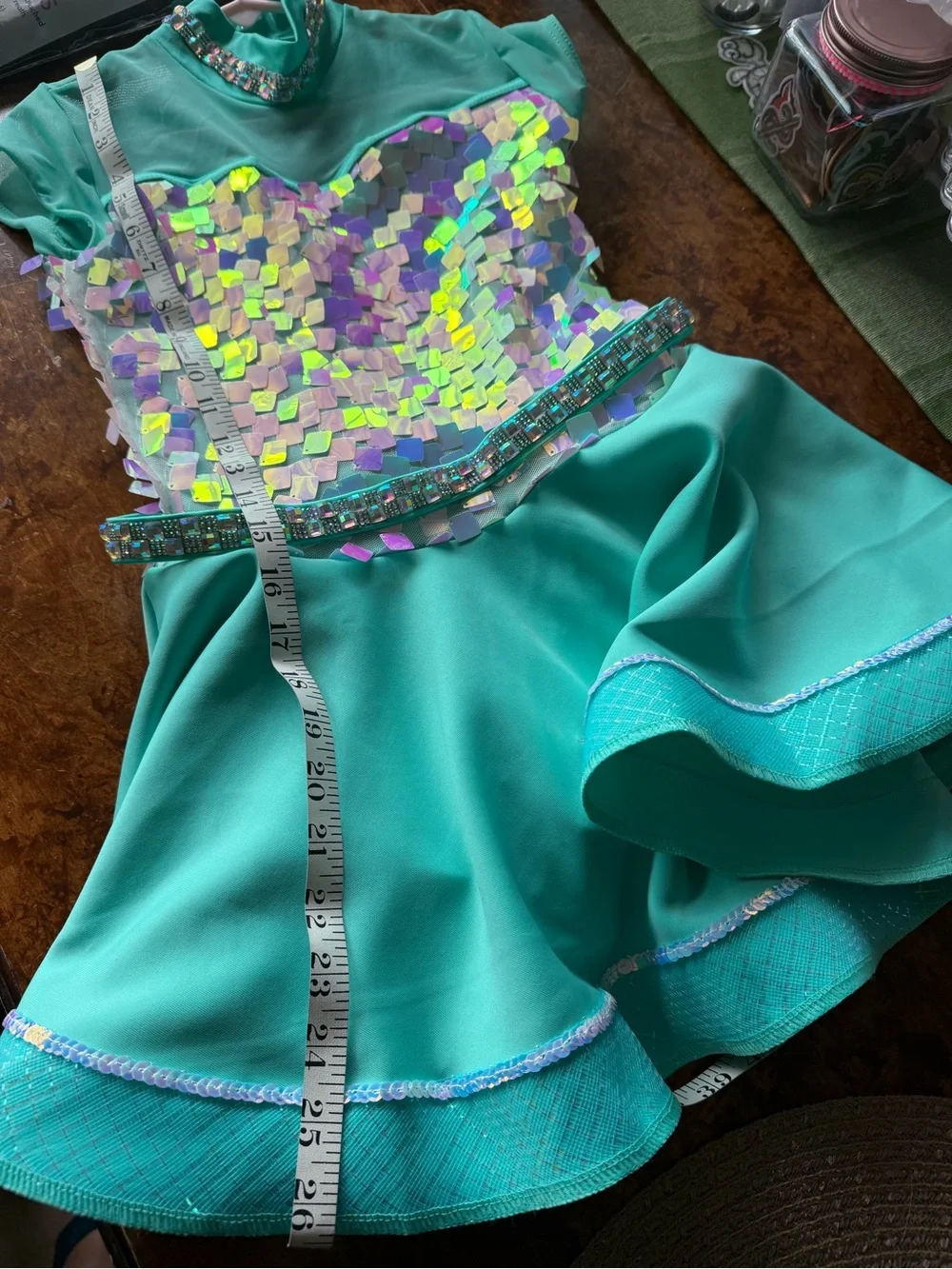 Weissman Turquoise Sequin Dance Dress for Kids